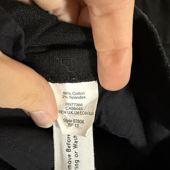 J. Crew Shorts Women's 8 Black Pleated Pockets Cotton Blend Side Zip 2.5" Inseam - Picture 5 of 8